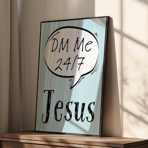 DM Me 24/7 Youth Group Room Decor: Youth Ministry Poster (Digital Download)