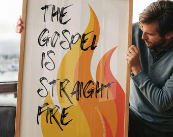 STRAIGHT FIRE Youth Group Room Decor: Youth Ministry Poster (Digital Download)