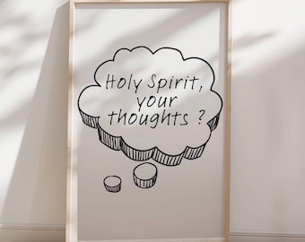 HOLY SPIRIT THOUGHTS Youth Group Room Decor: Youth Ministry Poster (Digital Download)