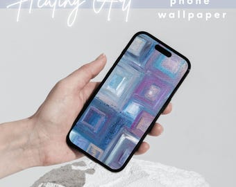 NOWE WSPOMNIENIA Podróż uzdrawiająca Chrześcijańska tapeta na telefon: abstrakcyjna sztuka akrylowa (pobranie cyfrowe)