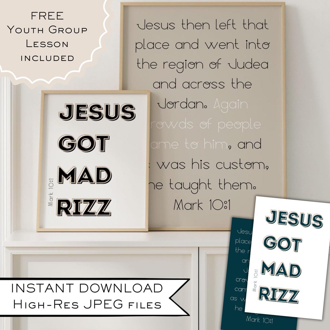 MAD RIZZ Teen Christian Wall Art Church Youth Group Room Decor ...