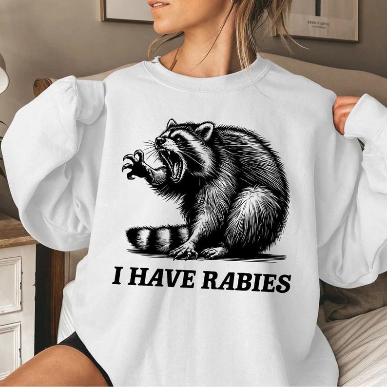 Svg Racoon Rabid I Have Rabies SVG PNG, Funny Raccoon Meme Png, Funny Trash Panda Merch ...