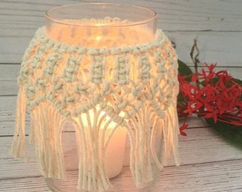 Makrama Świecznik DIY Tutorial PDF Home Decor Makrama Węzeł Instrukcje Tylko