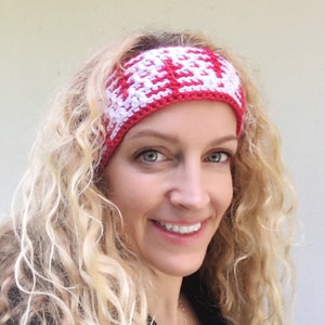 Winter Wonderland Headband Mosaic Crochet Pattern Easy Pattern DIY Winter Fashion Handmade Gift Idea DIY Gift