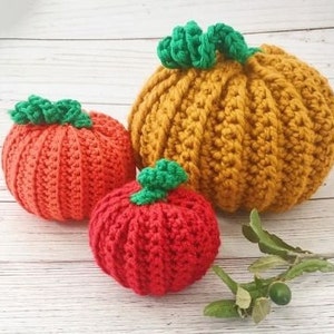 Pumpkin Crochet Pattern, Pumpkin Patch, 3 Sizes Easy Pumpkin Patter, DIY Fall Decor Pattern, Autumn Thanksgiving Home Decor Decoration
