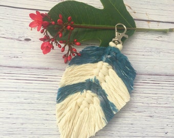 Brelok z piór makramy DIY Tutorial PDF Brelok z makramy Instrukcje dotyczące węzła makramy Dekoracja piór makramy do torebki, plecaka i kluczy