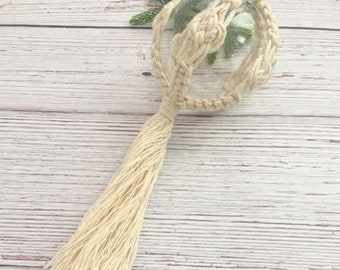 Makrama Bauble Ornament DIY Tutorial PDF Home Decor Macrame Knot Instructions Only Christmas Tree Decorations