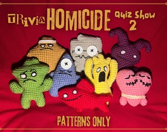 Trivia Homicide Game Show 2 Character Avatar Crochet Amigurumi