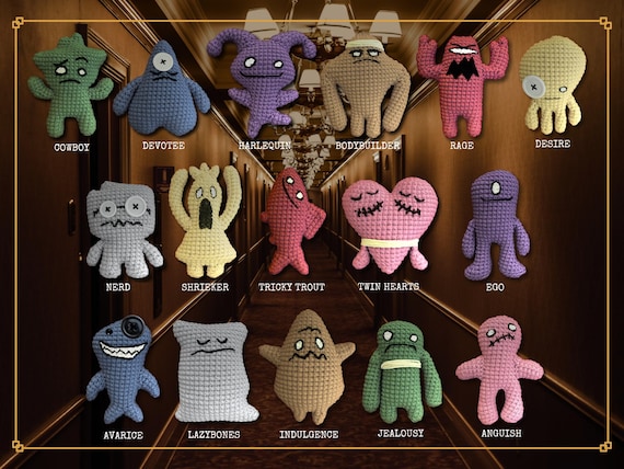 Trivia Homicide Quiz Show 1 & 2 Character Avatar Crochet Amigurumi