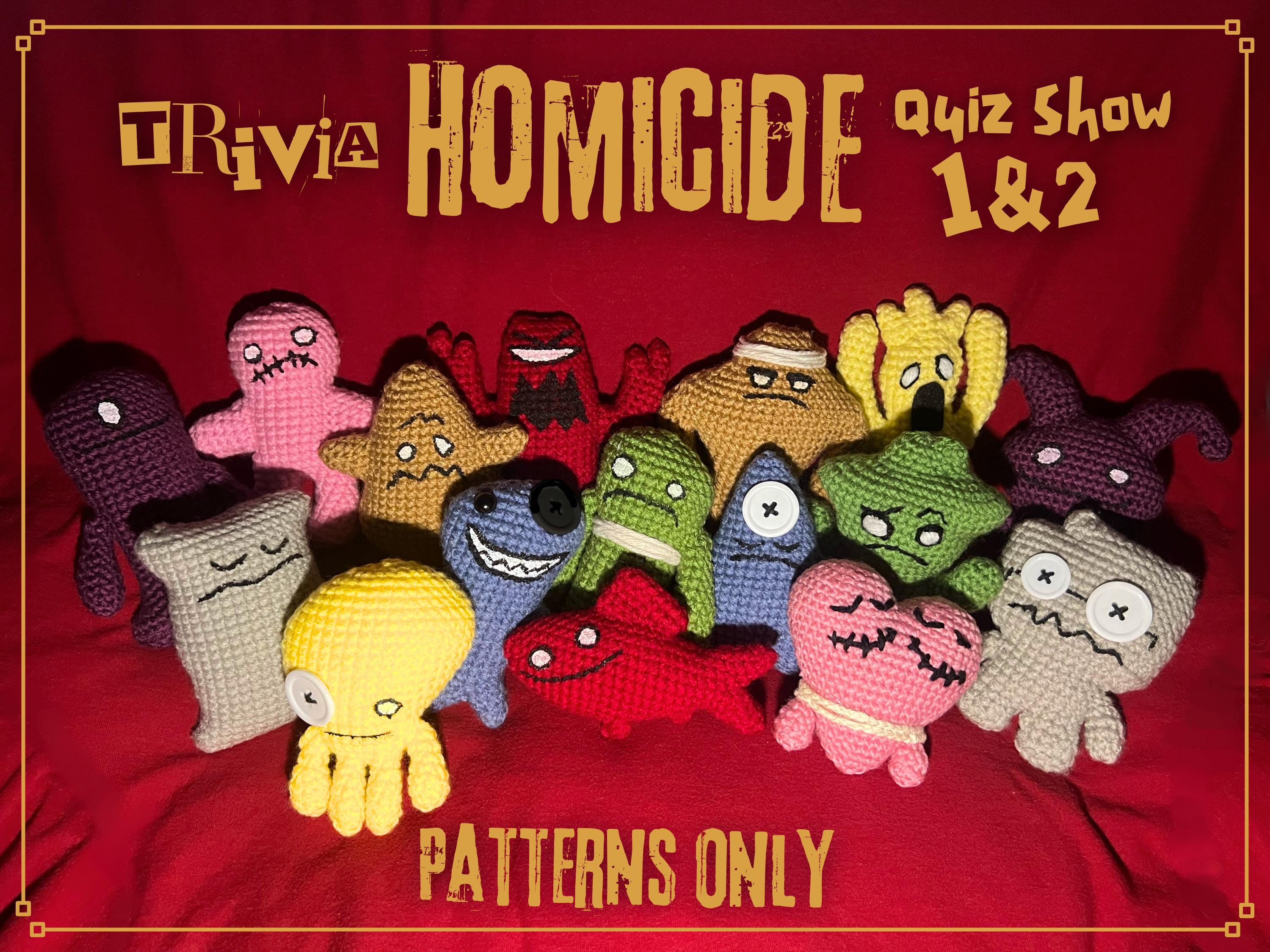 ゲームキャラクター hamaguri Trivia Homicide Quiz Show 1 & 2 Character Avatar Crochet Amigurumi