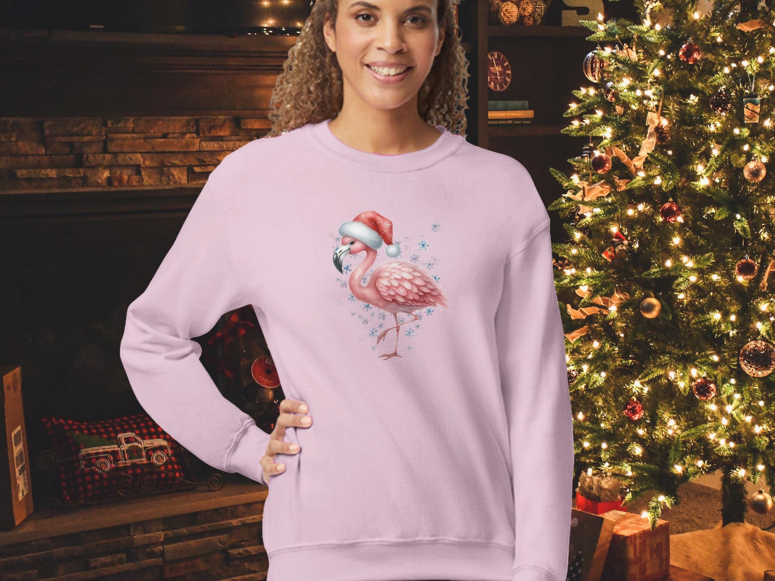 Flamingo Christmas Sweater Etsy Canada