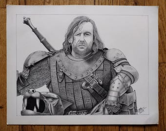 Sandor "The Hound" Clegane graphite pencil portrait