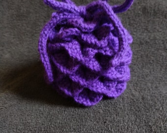 Crocheted dragon egg bag