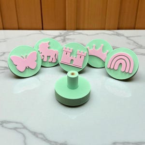 Enchanting Princess Castle Drawer Knobs: Pastel Dresser Pulls for Kids Room & Nursery Decor