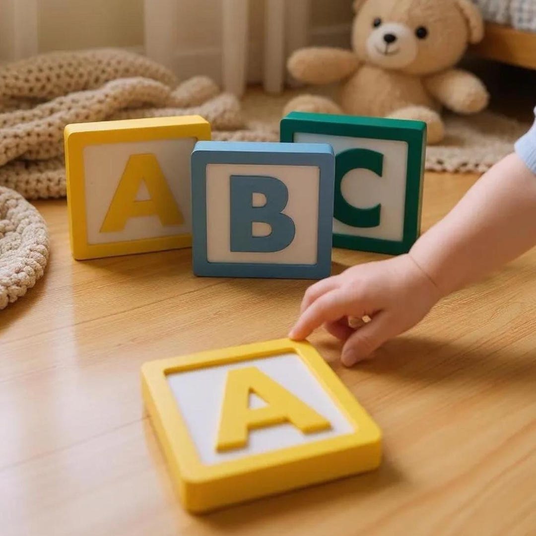3D Printed ABC Blocks: Nursery Decor, Educational Alphabet Toys - Etsy