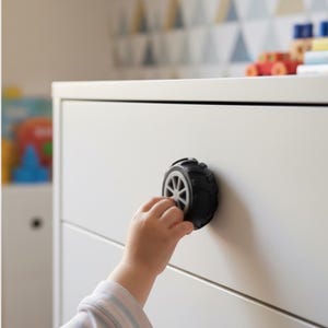 Car Tyre Drawer Pull: Automotive Themed Decor for Kids' Rooms, Playrooms & Garages