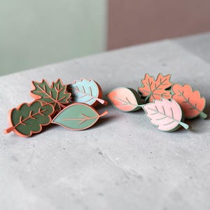 Leaf Drawer Knobs | Woodland Drawer Pulls | Botanical Furniture Handles | Nature Nursery Decor | Colourful Kids Bedroom Knobs