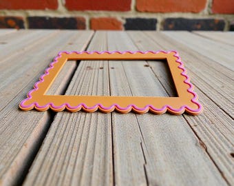 Retro oranje geschulpte dubbele fittingrand – standaard frame VK