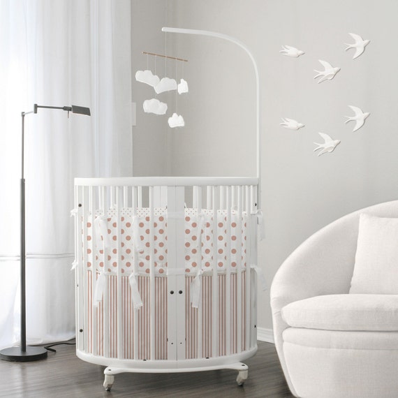 rose gold baby bedding