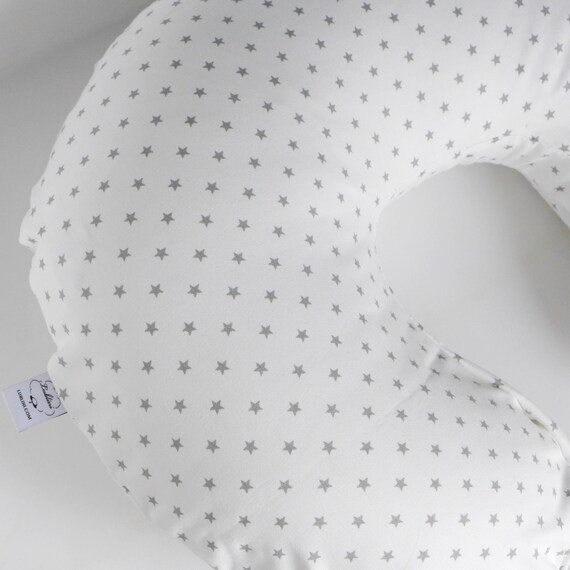 Nursing Pillow Cover Gray Star Baby Baby gift baby pillow baby shower gift