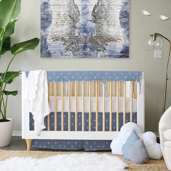 chambray crib sheet
