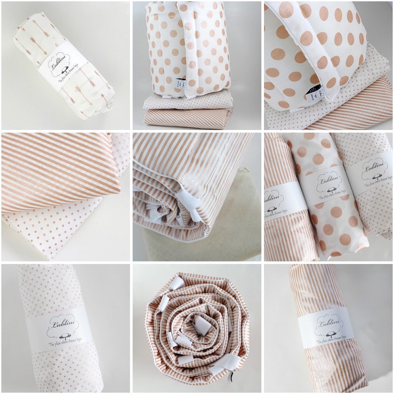 Rose Gold Crib Fitted Sheet & Skirt // 100 Premium Combed Etsy