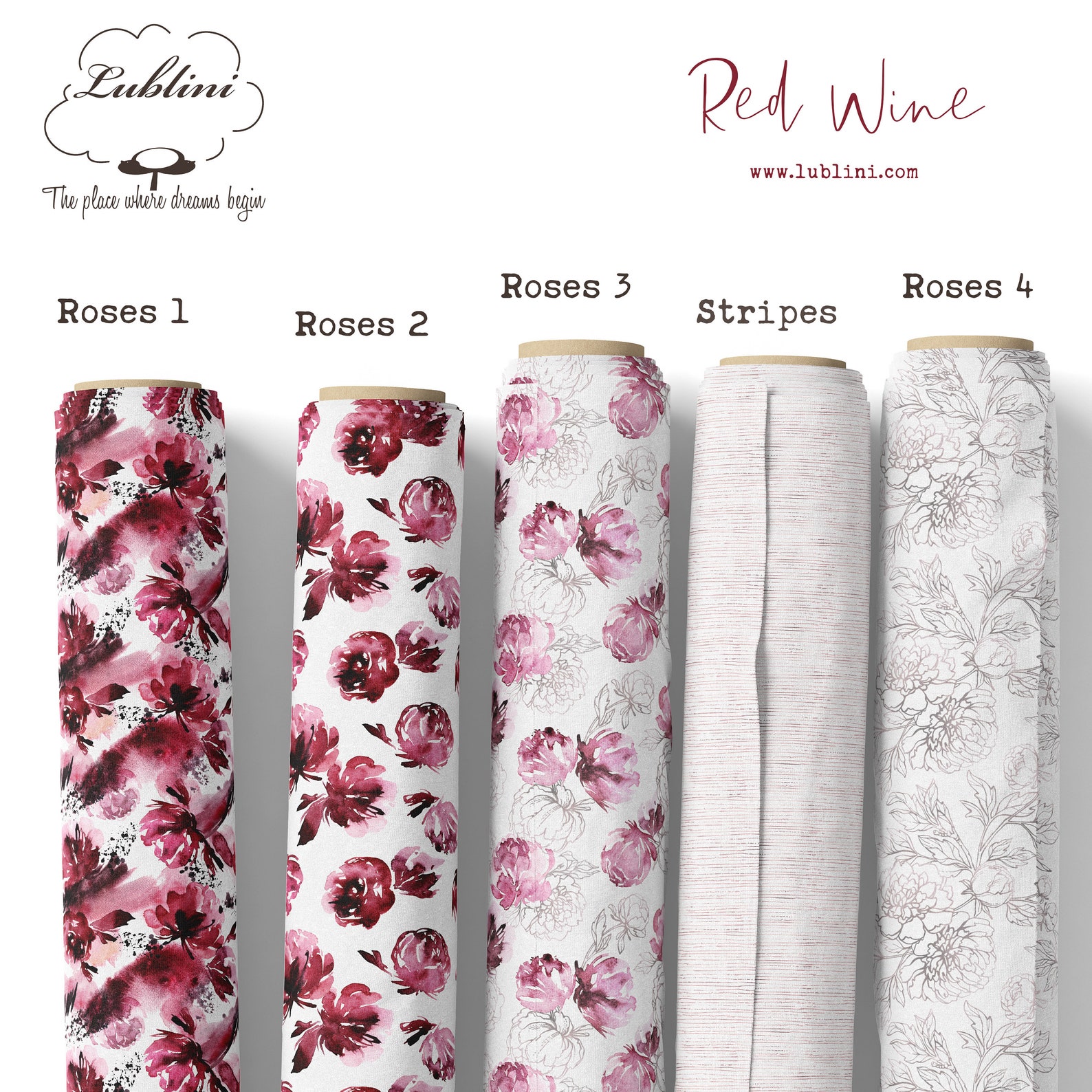 Red Wine Fabric By the Yard // cotton organic linen minky Etsy