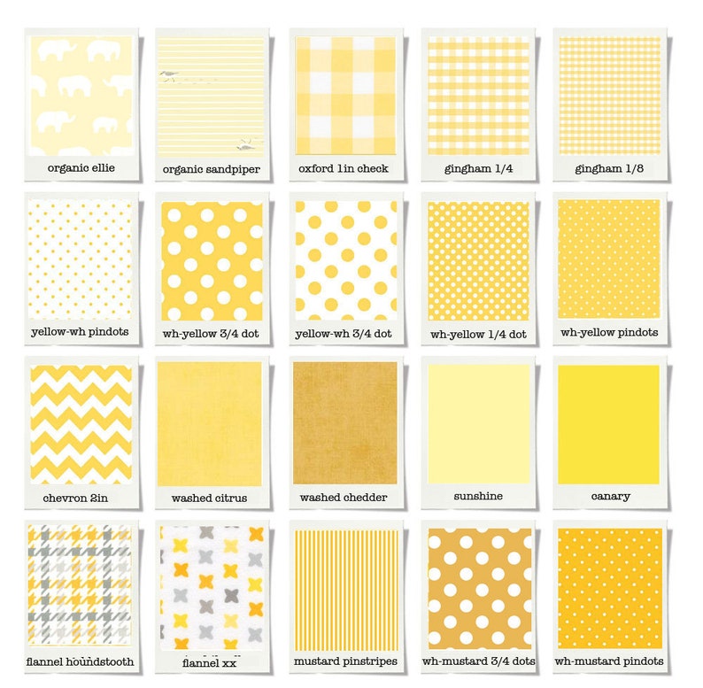 Yellow Crib Fitted Sheets & Skirt // 100 Premium Combed Etsy
