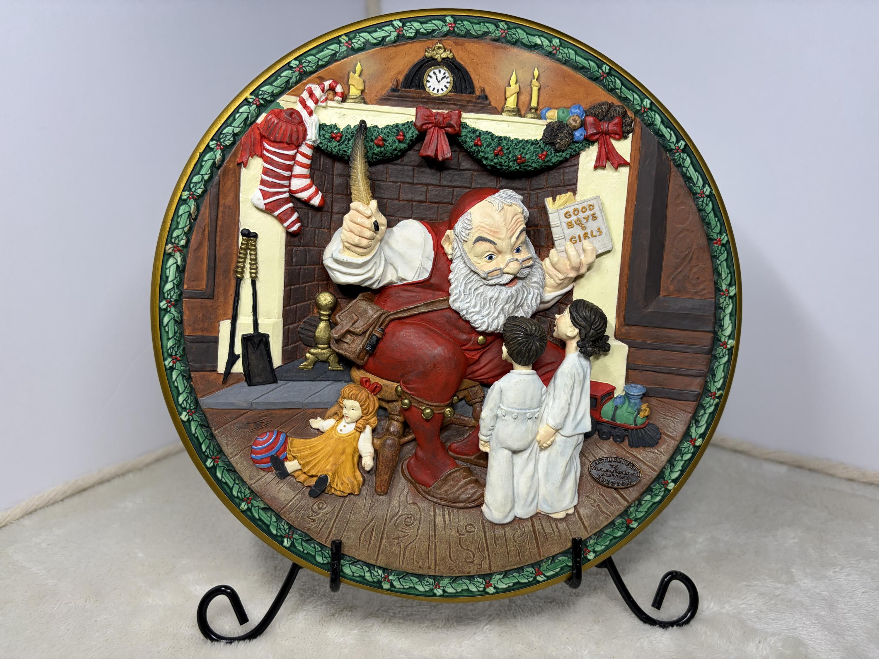 Norman Rockwell Christmas Plate 1993 - Etsy