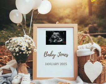 Minimalist Baby Announcement Template: Gender Neutral Social Media (Digital Download)