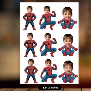 Spidey Personalized face cupcake toppers
