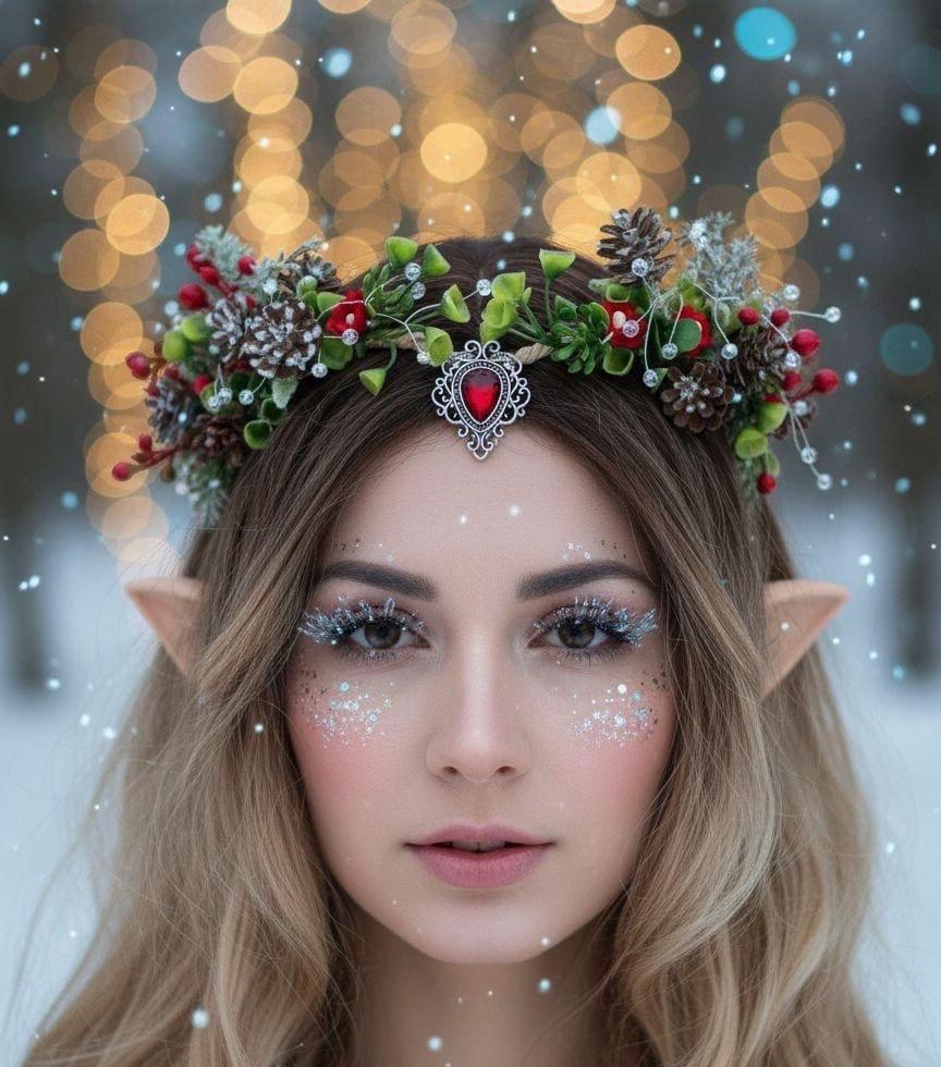 FRCOLOR Weihnachtskopfschmuck – Weiches Weihnachtsbaum-Stirnband, Party-Haaraccessoire Für Weihnachtsfeiern & Winterfeste