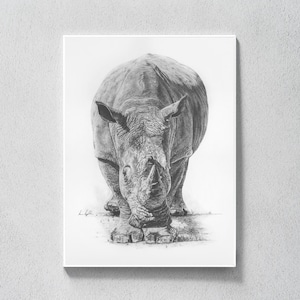 Nashorn Nashorn Poster Nashorn Kunstdruck Badezimmer Wandkunst Nashorn Poster