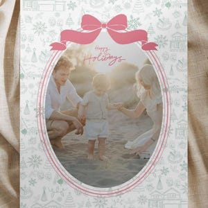 Personalized Holiday Card Editable Canva Template
