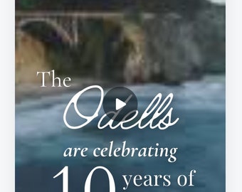 Editable Anniversary Video Invitation, Mobile Save the Date (Digital)