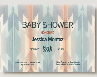 EDITABLE Pendleton Inspired Invitation (Landscape)