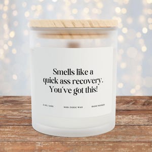 Get Well Soon Candle Funny Post Surgery Injury Gift For Her Heal Quick Speedy Recovery Gift Addiction Sobriety Chronic Illness Tough Times