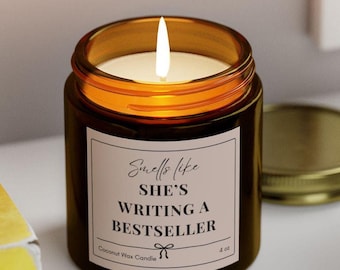 Author Gift Candle: Smells Like She's Writing a Bestseller, Coconut Wax