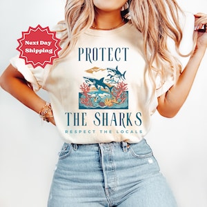 Comfort Colors Shark Graphic Tee: Retro Ocean Lover Gift