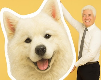 Recorte de cabeza de mascota personalizado: estilo foto o acuarela, decoración para fiestas
