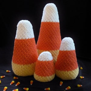 Candy Corn Crochet Pattern Softie Amigurumi Pillow Halloween Decoration ...