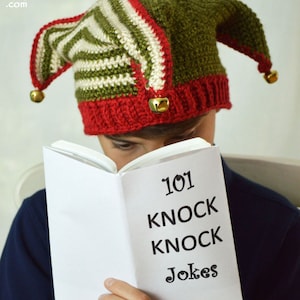 crochet pattern Jester Hat with Knit Look Ribbing silly elf, joker, fool Adult Child Teen INSTANT pdf DOWNLOAD with BONUS Frog Hat Pattern image 1