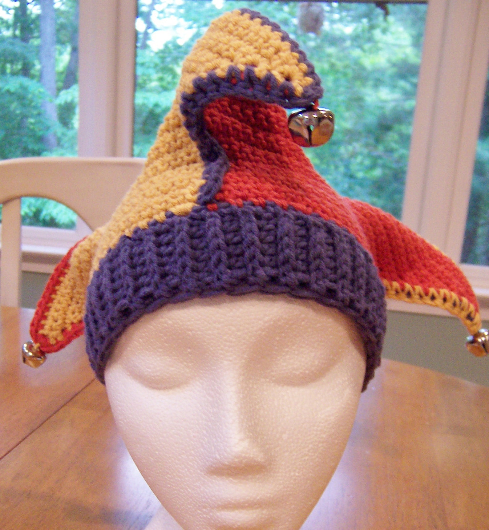 Crochet Pattern Jester Hat With Knit Look Ribbing Silly Elf, Joker ...