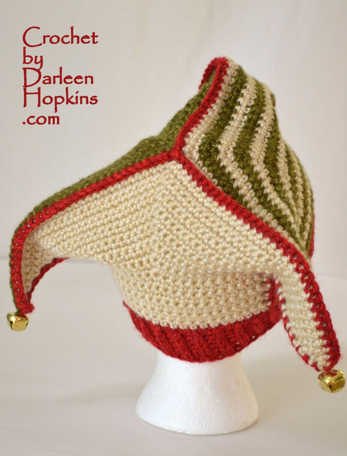 Crochet pattern Jester Hat with Knit Look Ribbing silly elf Etsy