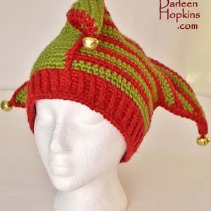 crochet pattern Jester Hat with Knit Look Ribbing silly elf, joker, fool Adult Child Teen INSTANT pdf DOWNLOAD with BONUS Frog Hat Pattern image 3
