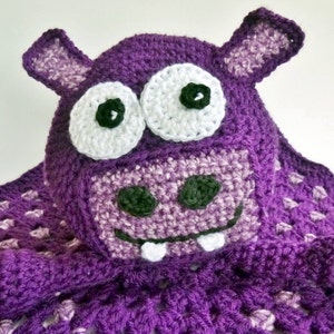 Crochet Pattern Baby Blanket Buddy Bobble Head Hippo Boy Girl - Etsy