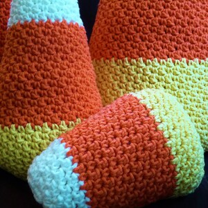 Candy Corn Crochet Pattern Softie Amigurumi Pillow Halloween Decoration ...