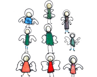 Blissful Angel Stained Glass, Sun Catcher, Gift, Decoration, Art, Britain, Christmas Stocking, Sale, Offer, Discount