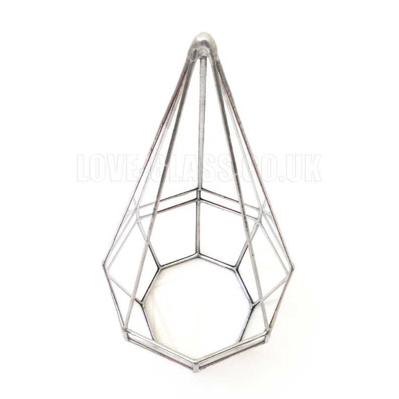 Succulent /& Cactus Octagonal Pyramid Geometric Glass Terrarium Handmade Planter Indoor Gardening Urban Garden for Air Plant