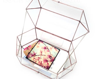 Wedding Envelope Holder Box / Large Terrarium Box / Wedding Table Decor / Stained Glass Piece Handmade by Lenka